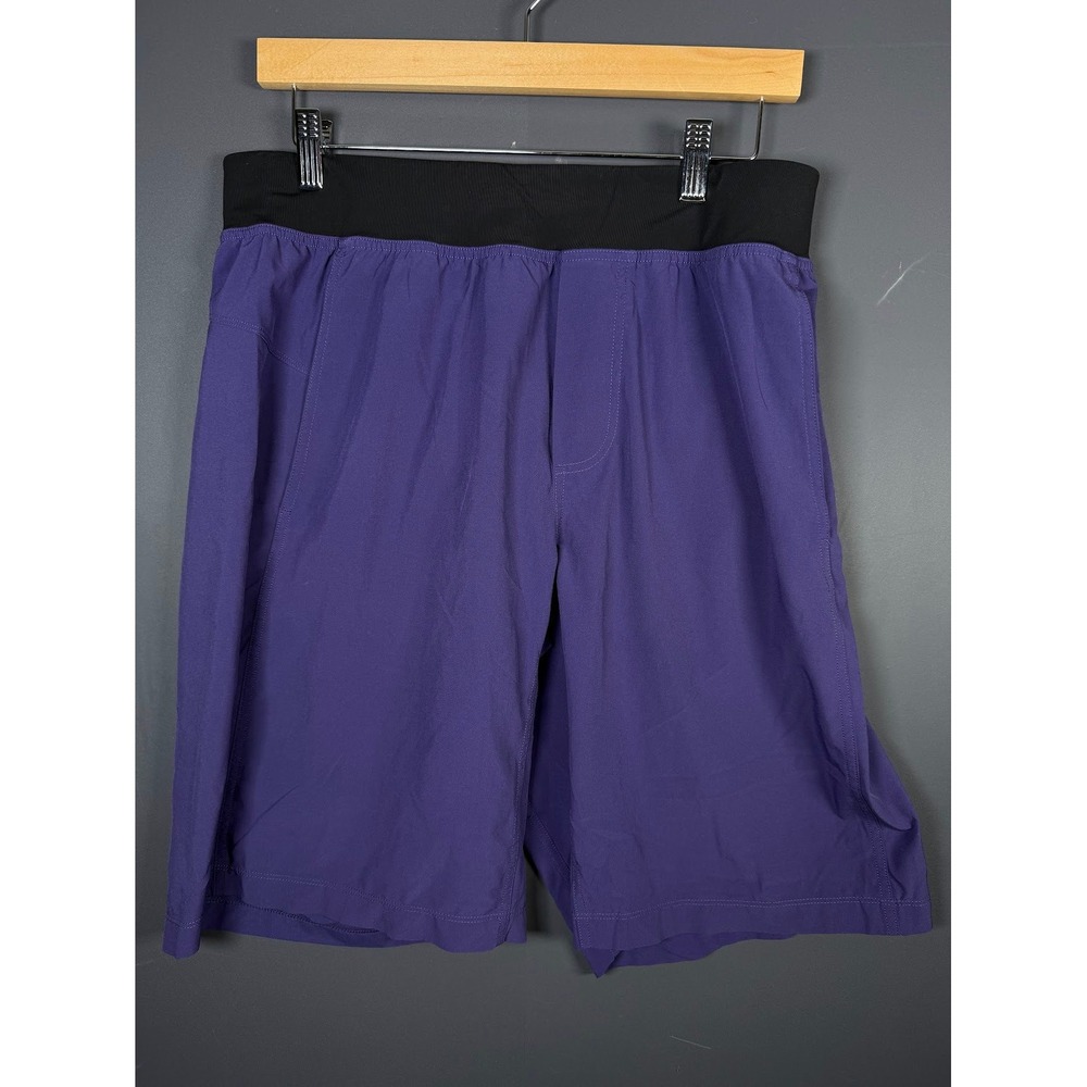 Lululemon Mens Pace Breaker 9 Inch Linerless Shorts Purple Black Size Large